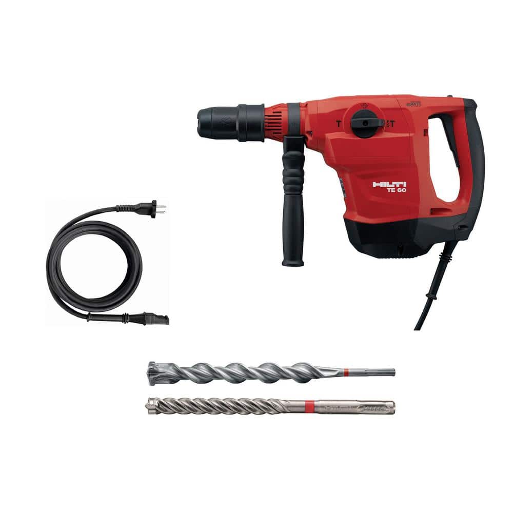 Hilti 120-Volt Corded TE 60 AVR SDS Max Combination Hammer Drill Kit with  Cord, TE-YX 7/8 in Bit and TE-YP Pointed Chisel 3564151 The Home Depot