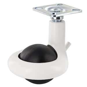 Green Series 2 in. (50 mm) Black and White Braking Swivel Plate Caster with 176 lb. Load Rating