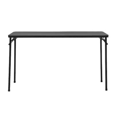 48 in. Black Plastic Folding High Top Table