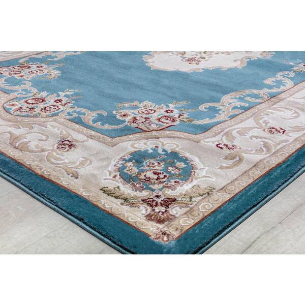 Rugs America Century Aubusson Blue 9 Ft, Pale Blue Chinese Rugs