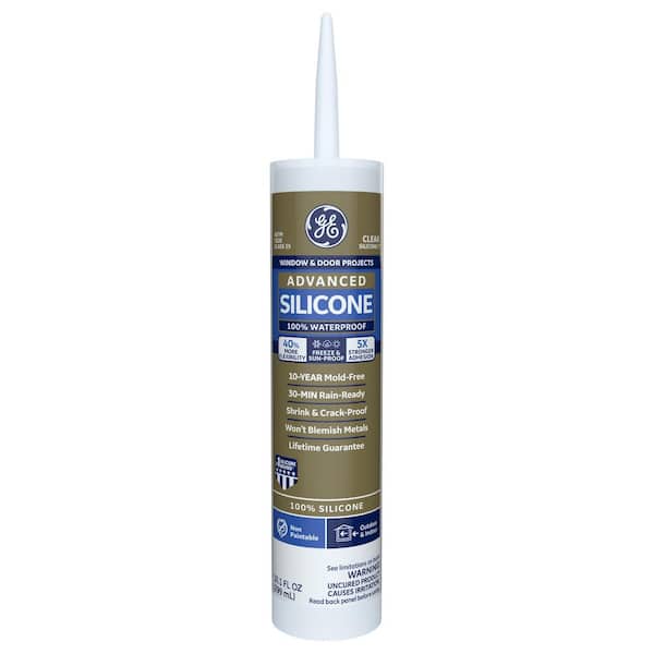 GE Advanced Silicone 2 10.1 oz. Clear Exterior/Interior Window and Door Sealant