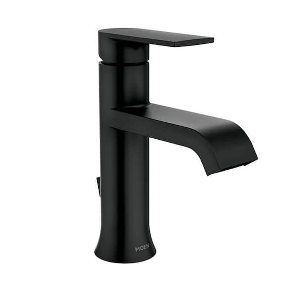 Moen Genta Single Hole Single Handle Bathroom Faucet In Matte Black 84760bl The Home Depot