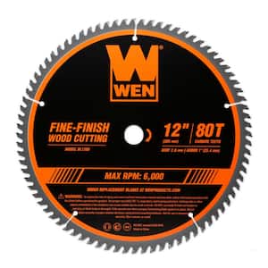 12 in. 80-Tooth Fine-Finish Professional Woodworking Saw Blade for Miter Saws and Table Saws
