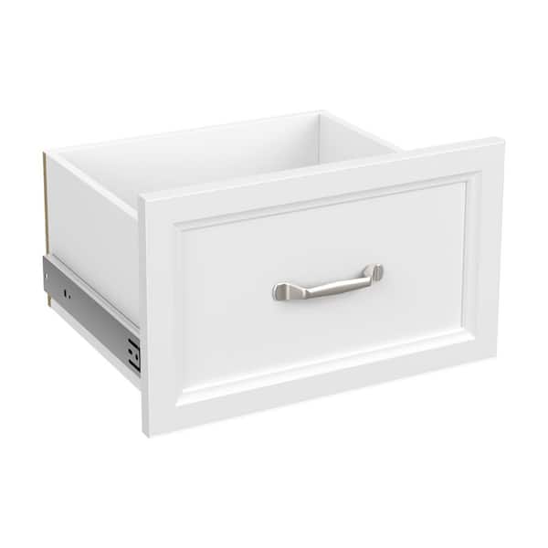 Astage White Stackable Polypropylene Storage Drawer 9.57-in