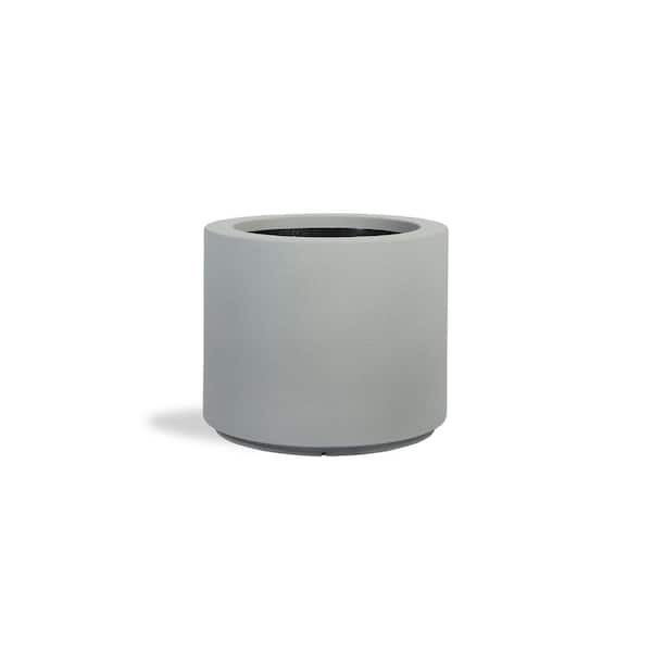 PolyStone Planters Baja Round 23 in. x 19 in. Concrete Gray Composite Planter