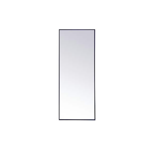 Unbranded Large Rectangle Blue Modern Mirror (60 in. H x 24 in. W)