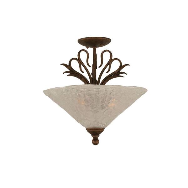 Filament Design Concord 3-Light Bronze Incandescent Ceiling Semi-Flush Mount Light