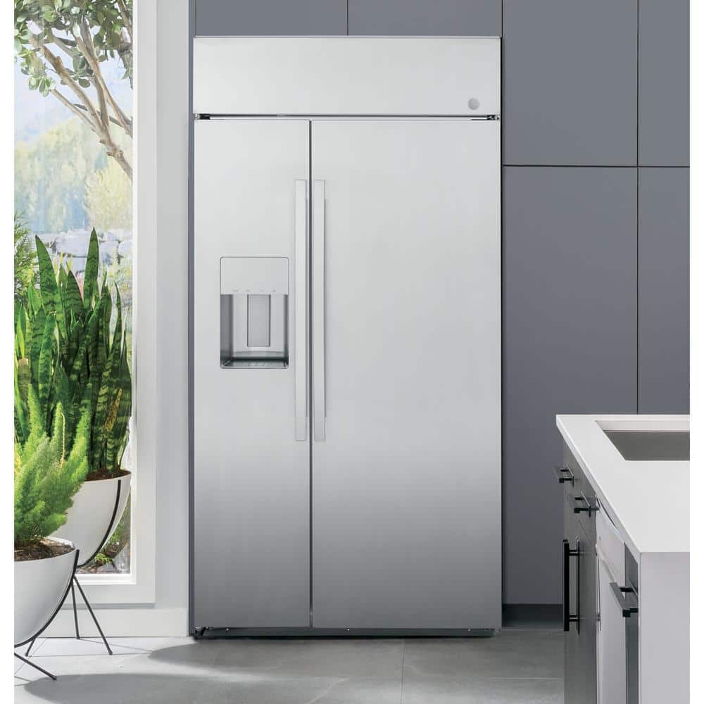 48" Stainless Steel Smart Side-by-Side Refrigerator with Ice Maker