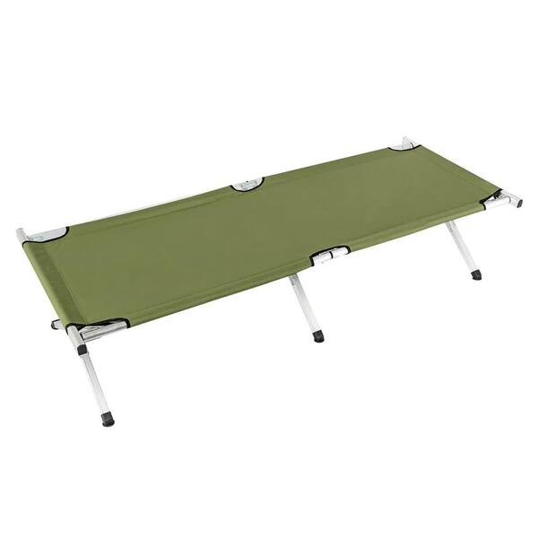 AOPSPS Folding Aluminium Tube Camping Cot with Carrying Bags; Outdoor Travel Hiking Sleeping Chair Bed Day Bed