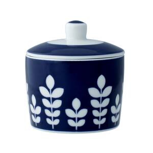 Bluefjord Porcelain Sugar Bowl with Cover, 5-1/2 oz.