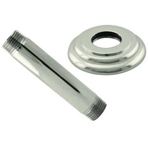4 in. Ceiling-Mount Shower Arm and Flange, Satin Nickel