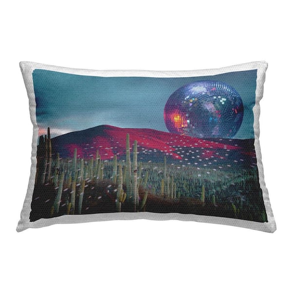 Stupell Industries Surreal Disco Moon Desert Outdoor Printed Throw Pillow by Lil' Rue