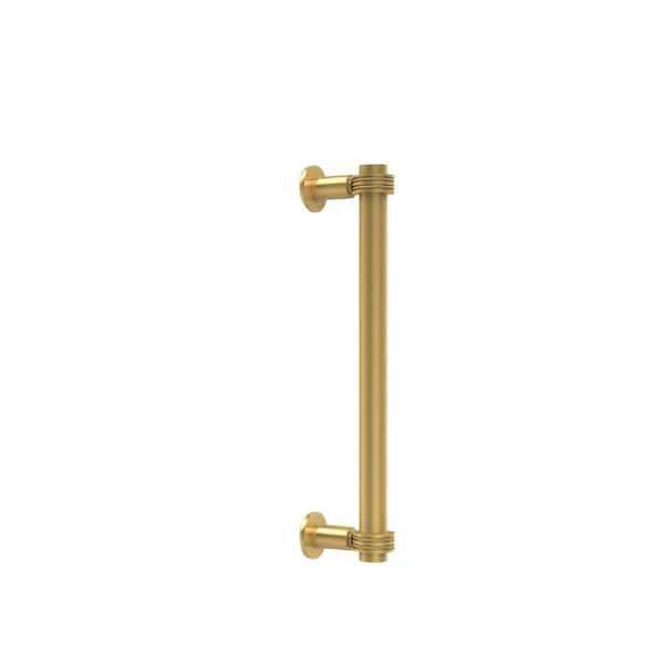 Allied Brass Contemporary 12 in. Back to Back Shower Door Pull with Dotted Accent in Unlacquered Brass