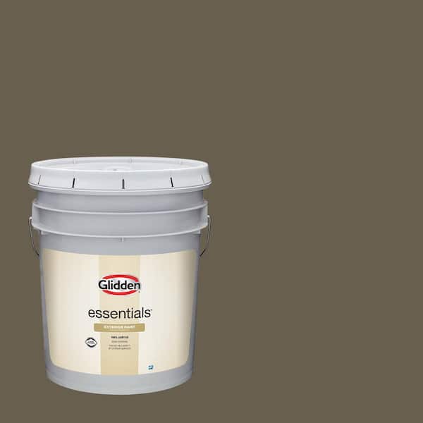 Glidden Essentials 5 gal. PPG1101-7 Lemur Satin Exterior Paint