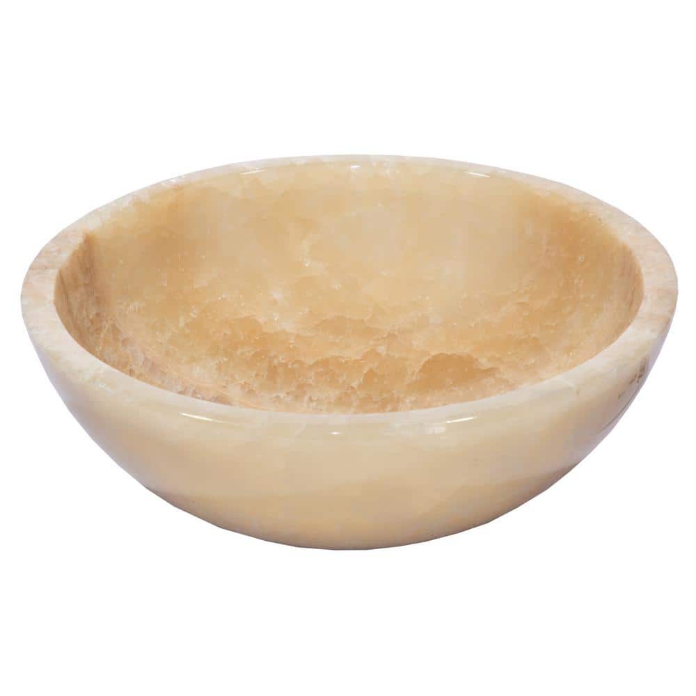 16.5'' Off-White Jurassic Onyx Round Vessel Sink