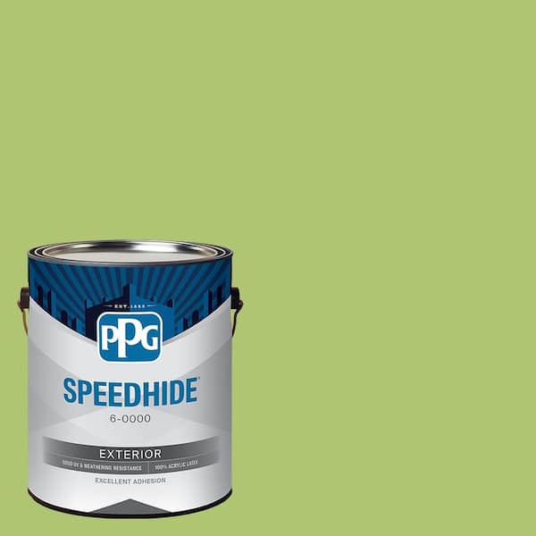 SPEEDHIDE 1 gal. PPG1222-5 Lime Green Flat Exterior Paint