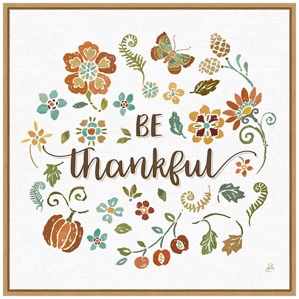 Amanti Art 22 in. Autumn Impressions II Fall/Thanksgiving Framed Canvas Box Wall Art