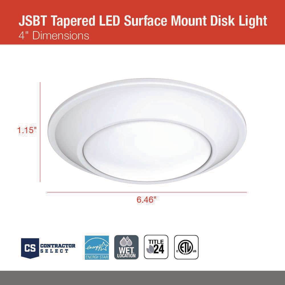 4'' Matte White Aluminum LED Recessed Lighting Kit