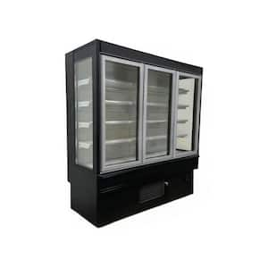 75.5 in. W 27.6 cu. ft. NSF Commercial 3 Swing Glass Door Chiller Refrigerator EG1800MH in Black