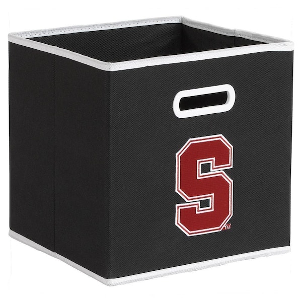Unbranded College STOREITS Stanford University 10-1/2 in. W x 10-1/2 in. H x 11 in. D Black Fabric Storage Bin