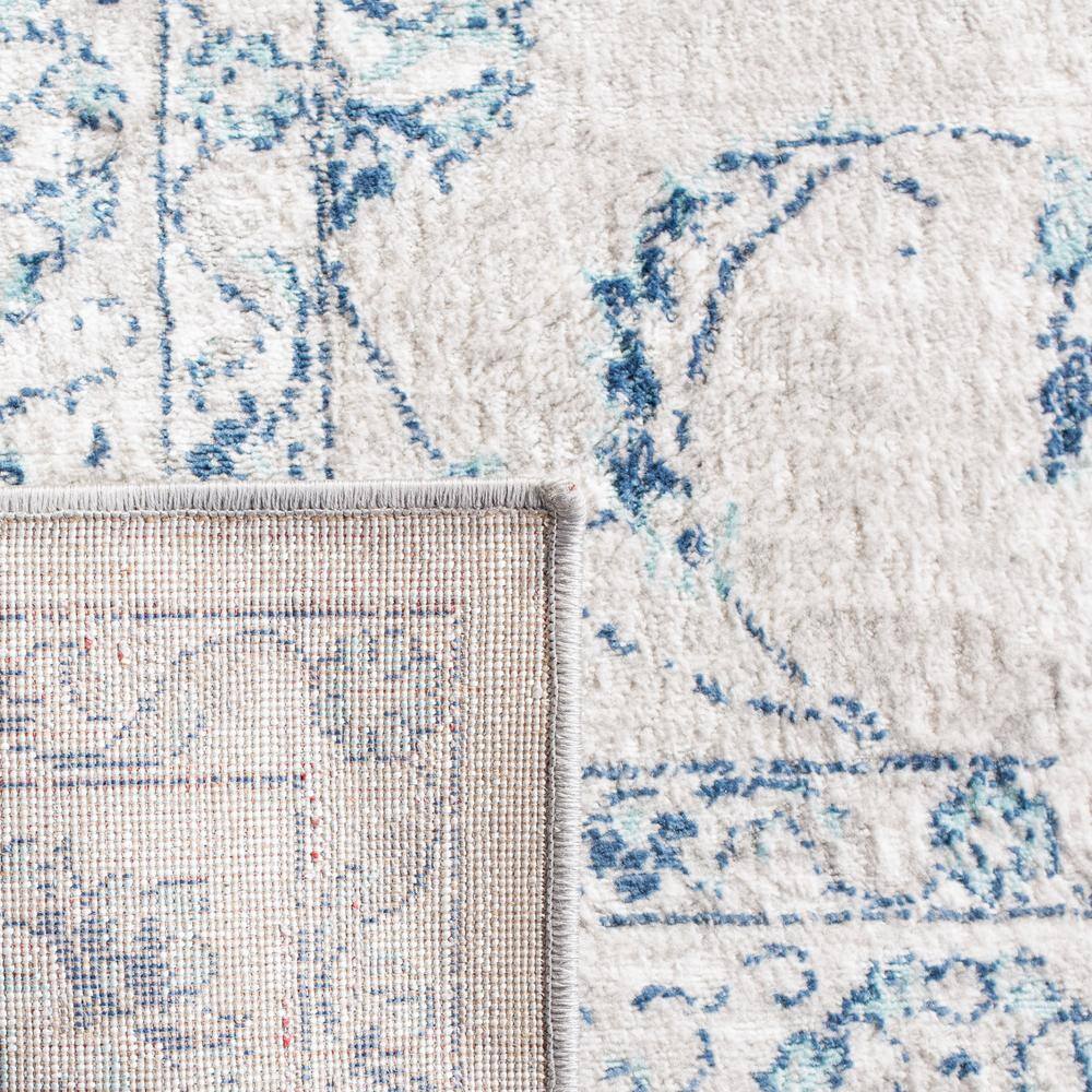 Elegant Brentwood 2' x 8' Runner Rug in Light Grey and Blue