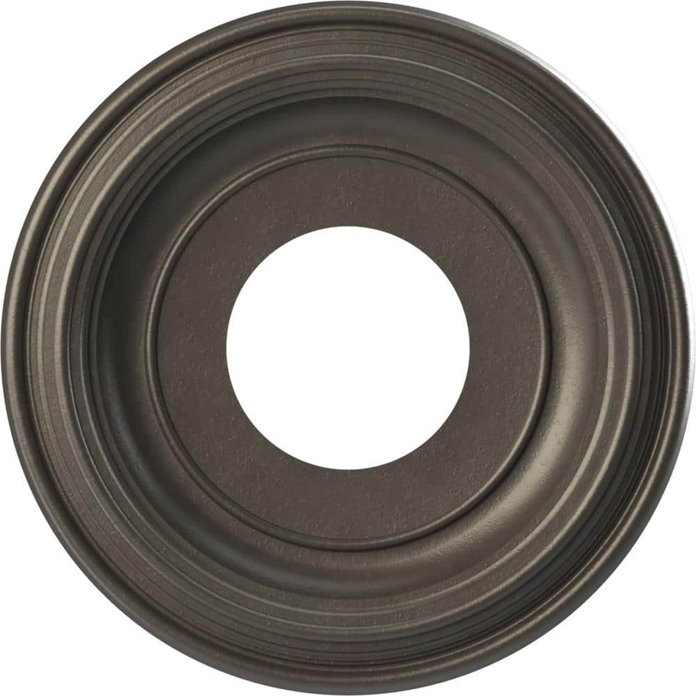 10" Universal Aged Metallic Weathered Steel PVC Ceiling Medallion