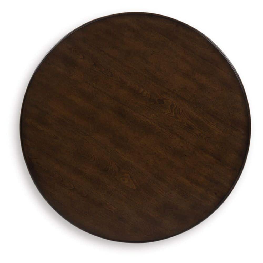 Frallyn 25 in. Brown Round MDF End Table - thumbnail 3