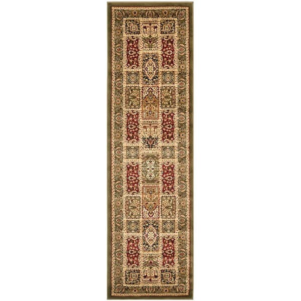 SAFAVIEH Lyndhurst Multi/Green 2 ft. x 6 ft. Border Runner Rug