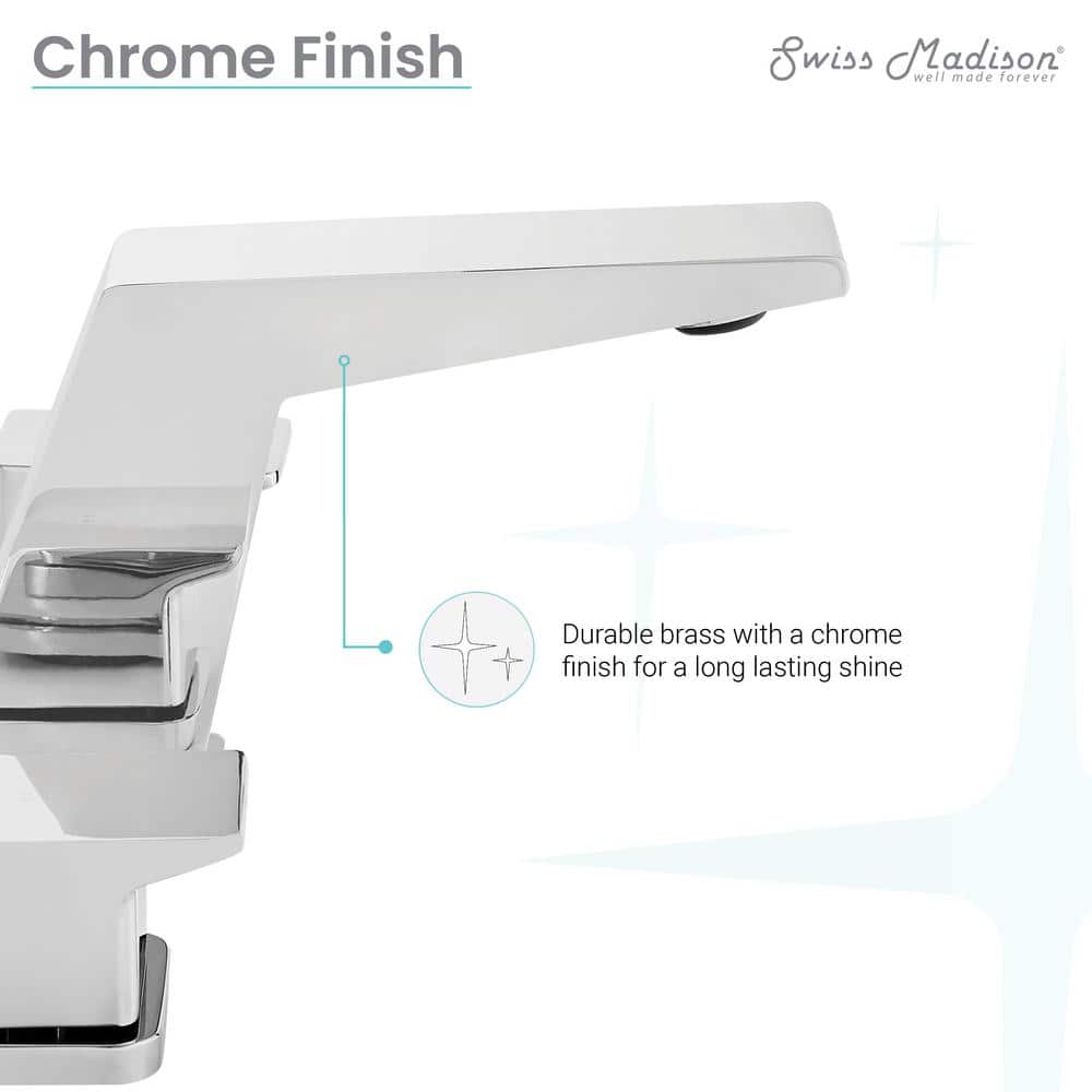 Carre 8" Chrome Widespread 2-Handle Bathroom Faucet