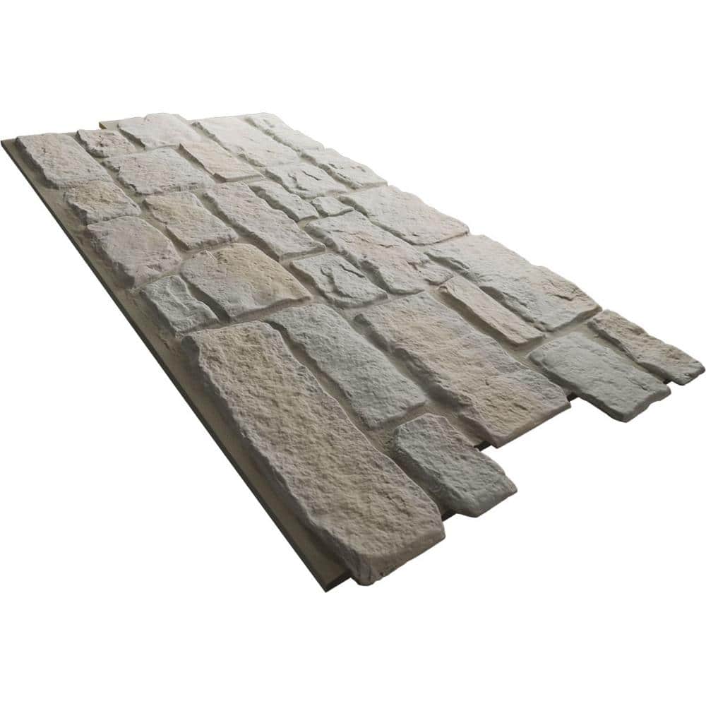 Harbor Mist Faux Stone Panel, 48"W x 23.75"H