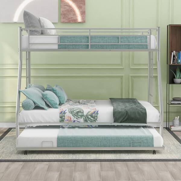 Silver metal twin 2024 bed frame