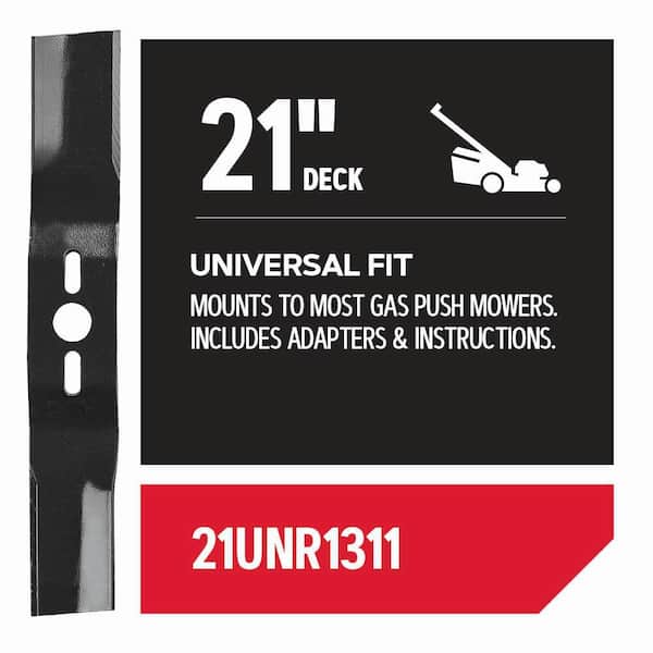 Lawnmower Blade for 21 in. Deck - 3-in-1 Blade: Mulches, Bags, and Discharges clippings, Universal Fit (21UNR1311)