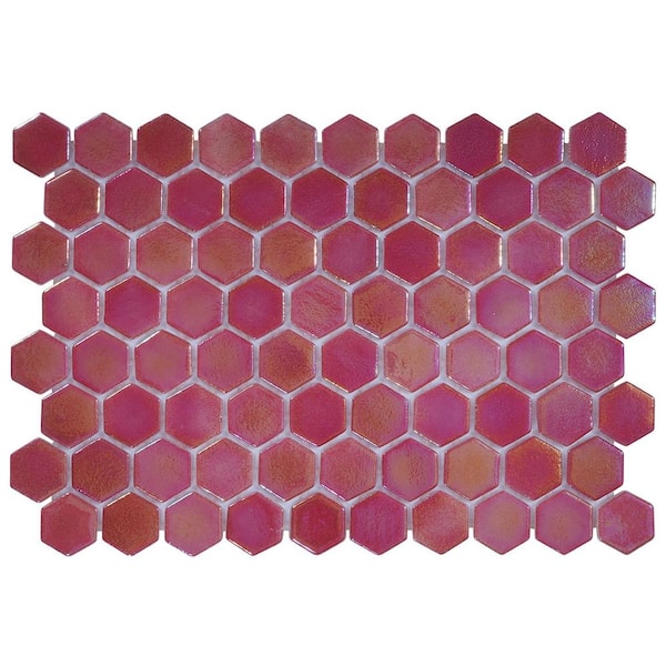 6 in. x 6 in. Glass Tile Love Burning Love Red Glossy Glass Wall and Floor Tile 0.25 sq. ft. Sample