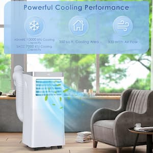 7,000 BTU Portable Air Conditioner Cools 350 Sq. Ft. with 24 Hour Timer in White