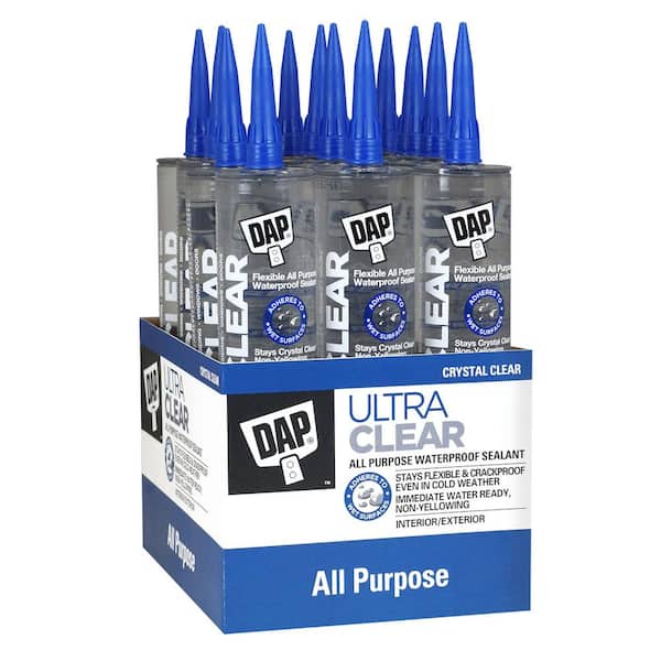 DAP Ultra Clear 10.1 oz. All Purpose Waterproof Sealant (12-Pack)