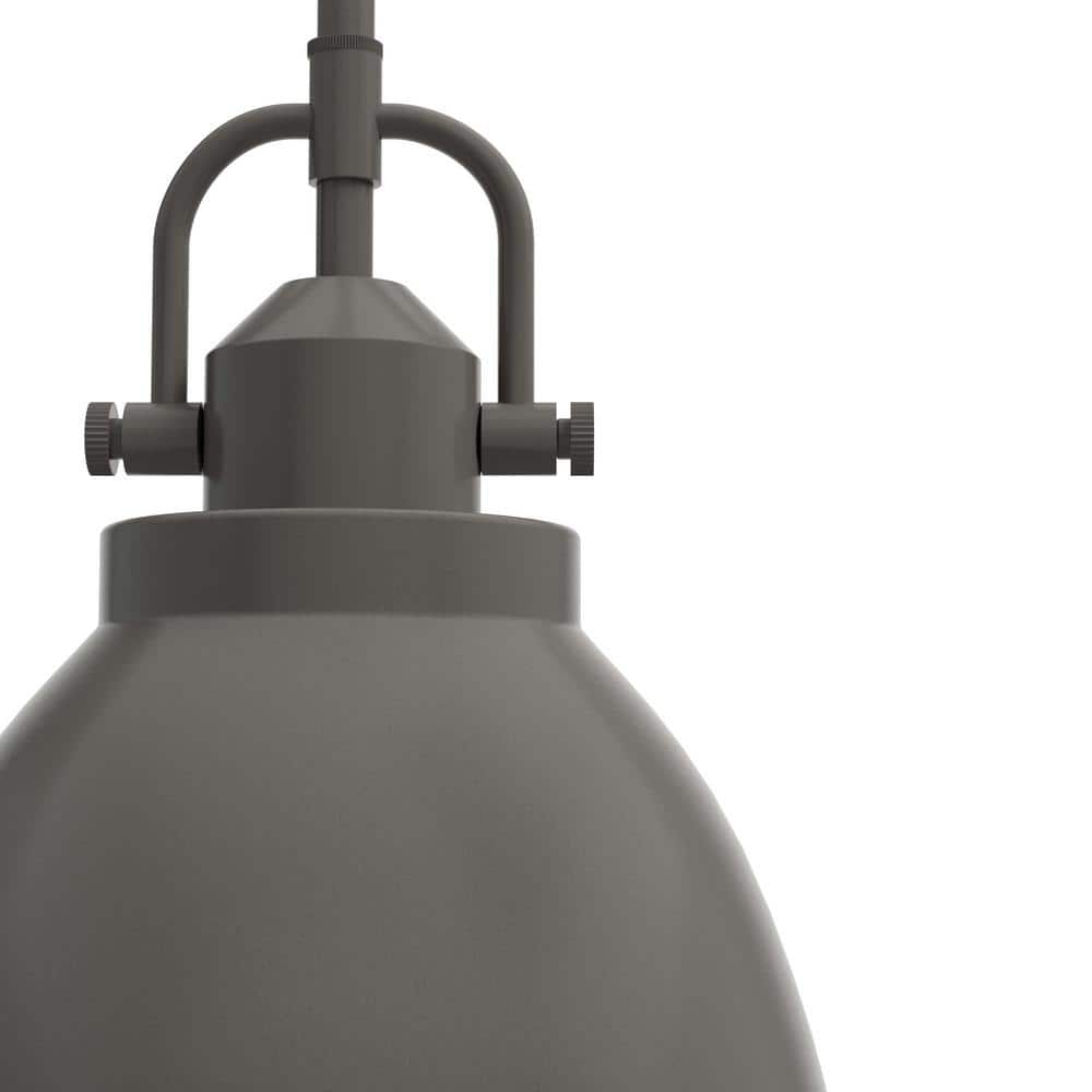 Bridgemoor Brushed Nickel LED Bowl Pendant with Holophane Glass, 12"