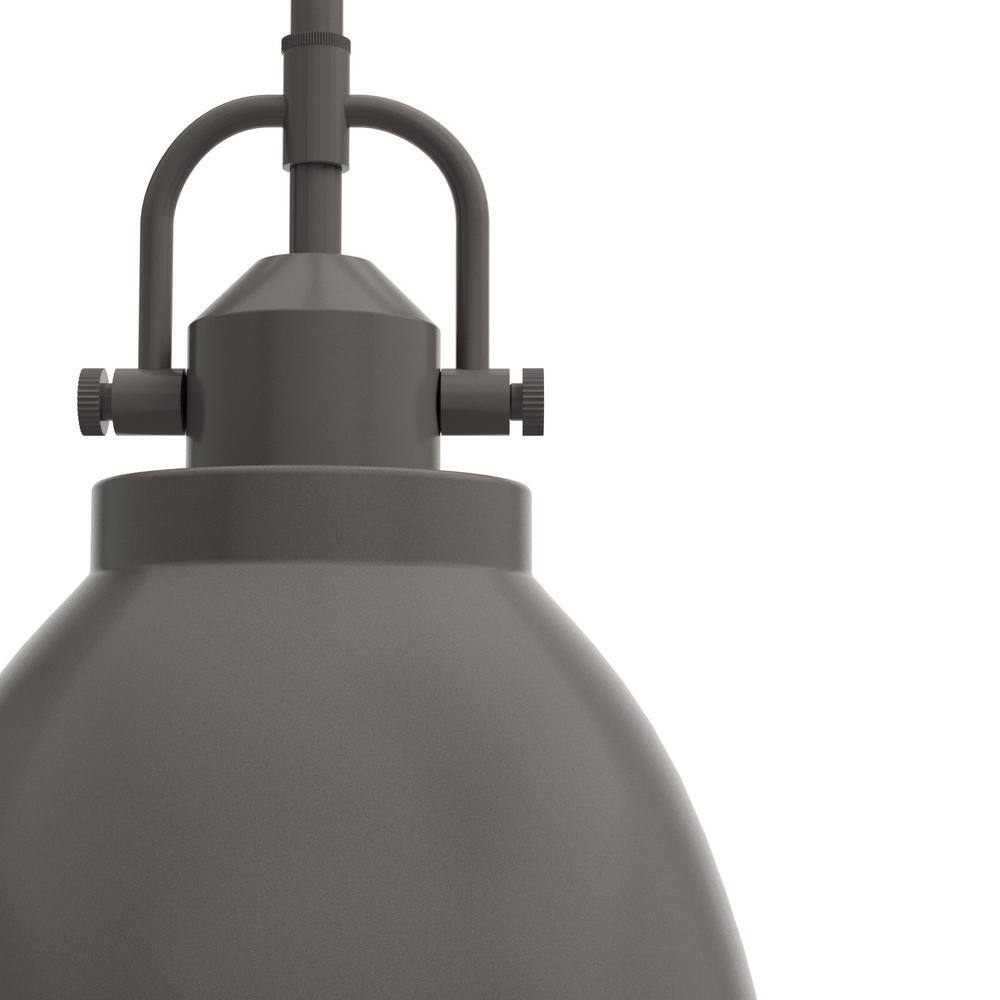 Bridgemoor Noble Bronze Dome Pendant with Clear Holophane Glass