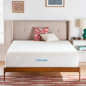 Linenspa Essentials 3 In Cal King Activerelief Memory Foam Mattress Topper Lses30ck45mt The Home Depot