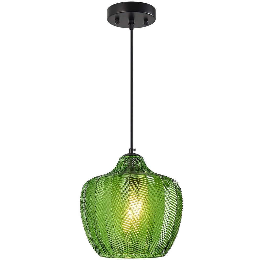 Home Lighting 60W 1-Light Green Glass Globe Adjustable Modern Pendant Lighting for Bedroom (1-Pack) price history on PriceWatchPro