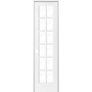 24 in. x 96 in. 12-Lite Clear Solid Hybrid Core Wood MDF Primed Right Hand Single Prehung Interior Door