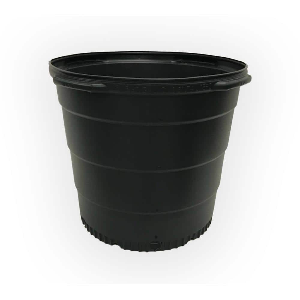 Calipots 5-Pack 15 Gallon Premium Black Plastic Nursery Plant Container Garden Planter Pots 15 Gallon 