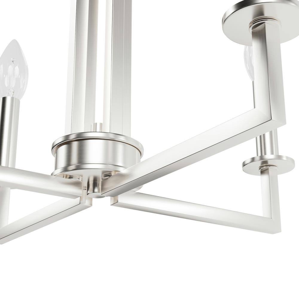 Bearden Industrial Edge 4-Light Brushed Nickel Pendant