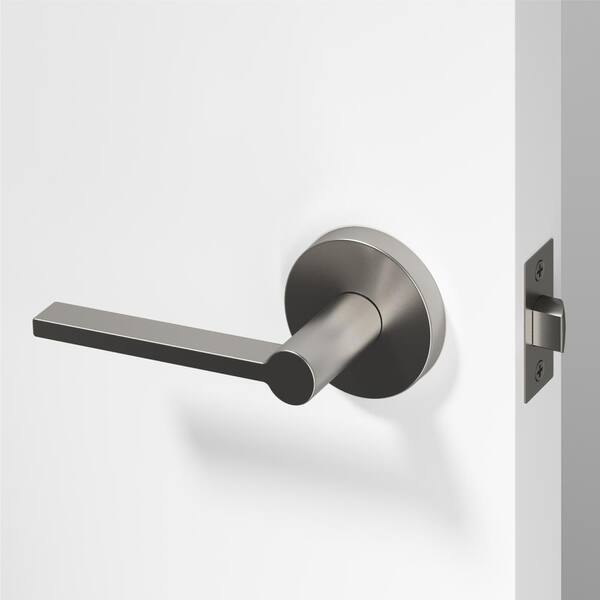 Okun Muse Metal Brushed Nickel Passage Hall/Closet Flat Door