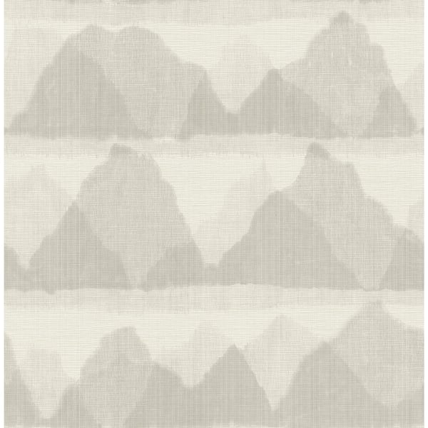 NuWallpaper Taupe Mountain Peak Peel and Stick String Wallpaper