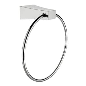 7.09 in. x 3.35 in. Wall Mounted Chrome Towel Ring Stainless Steel 16GS-34603