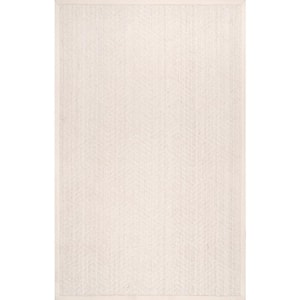 Natural Textured Suzanne Cream 3 ft. x 5 ft. Indoor Area Rug