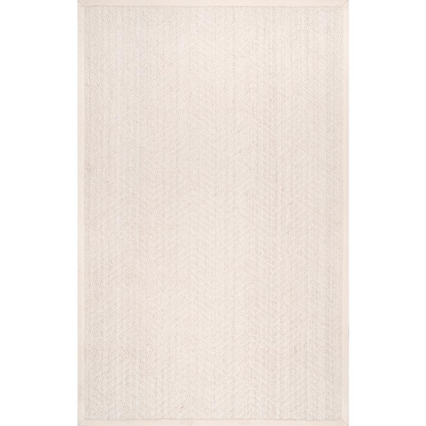 nuLOOM Suzanne Natural Textured Cream 8 ft. x 10 ft. Area Rug