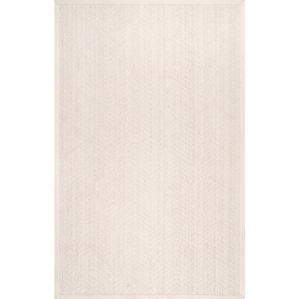 nuLOOM Suzanne Natural Textured Cream 9 ft. x 12 ft. Area Rug