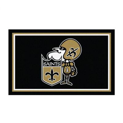 FANMATS New Orleans Saints 3 ft. x 6 ft. Football Field Rug Runner Rug 7359  - The Home Depot