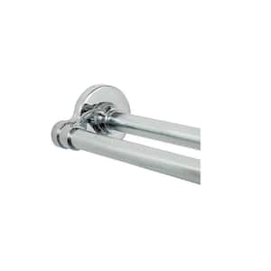 44 to 72 Inches Aluminum Rust-Proof with Tool-Free tension or Permanent Mount Installation Shower Curtain Rod in Chrome